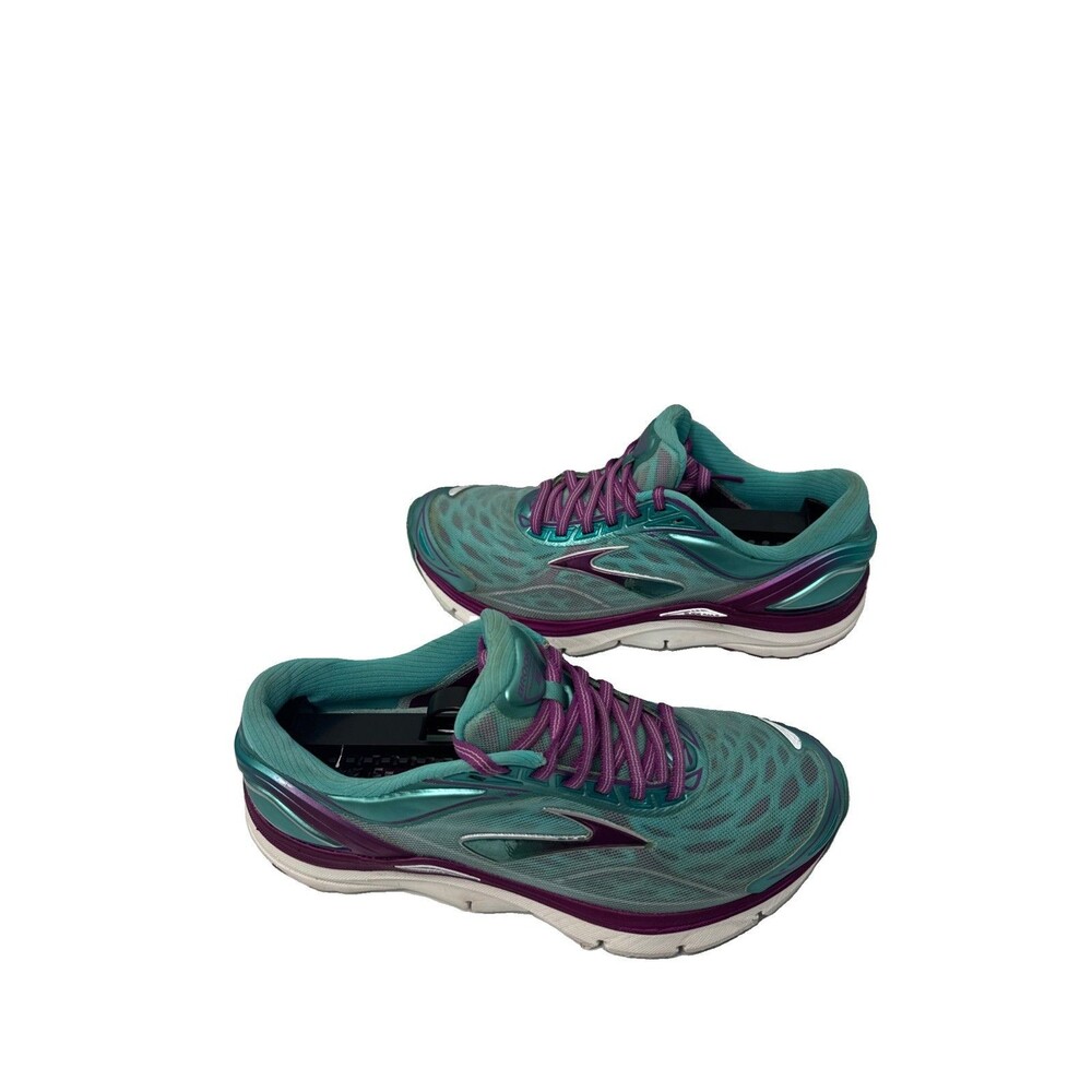 Brooks Transcend 3 Women’s Size 8 Aqua Blue Purple Running Shoes 120209